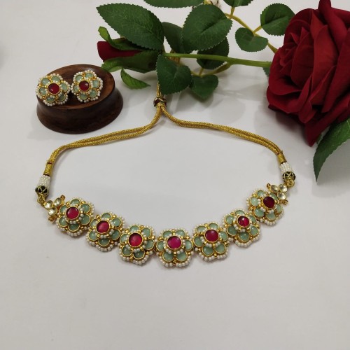 Pachi Kundan choker Necklace/kundan Necklace/Kundan choker/pachi kundan indian engagement jewelry/Statement necklace/Sabyasachi jewelry