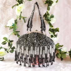 Designer half frame beaded clutch, bridal Style Potli Bag For Women, Bridal Handbag ,party handbag, gift for her,embroidery potlis