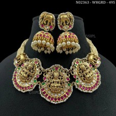 Gold plated meenakari chokernecklace,antique polish necklace,Rajwada Haar,indian jewelry,Sabyasachi wedding necklace,wedding set