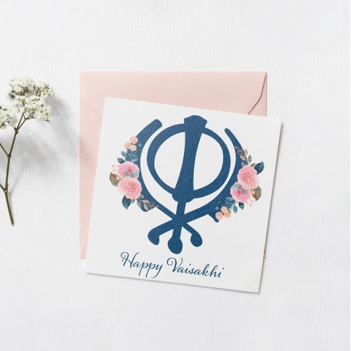 Happy Vaisakhi Blessings Card, Vaisakhi Celebrations, Sikh Festival, Punjabi Card, Vaisakhi Greetings, Spring Harvest, set of 3