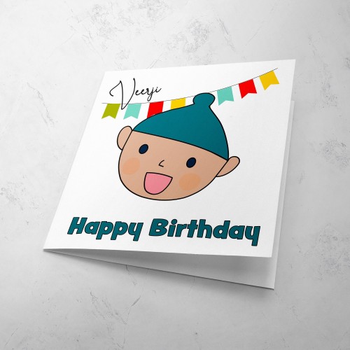 Sikh boy Singh Birthday card with patka/dastar | Nishaani | Nishaani+ | Jap and Jas | personalised