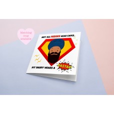 Superhero Singh Punjabi Father's Day greeting card