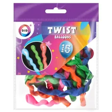 15Pc Twist Balloons