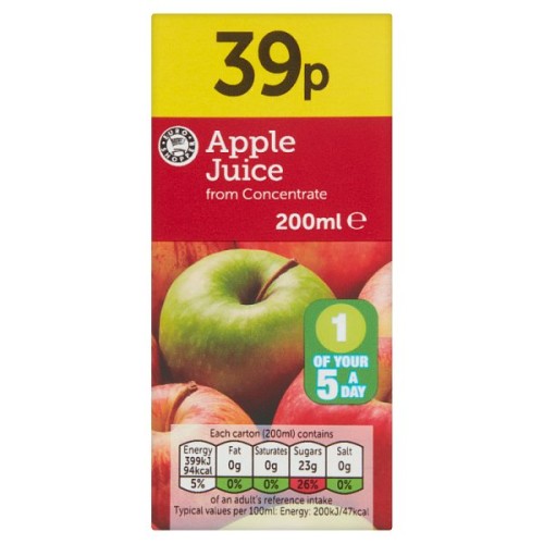 Euro Shopper Apple Juice 200ml