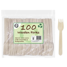 Wooden Forks Pack 100Pc