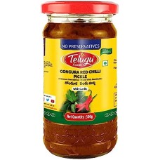 Telugu Gongura Red Chilli Pickle (Garlic) 300G