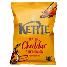 Kettle Chips Mature Cheddar & Red Onion 40G