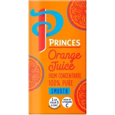 Princes Orange Paper Straws 200ml