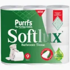 Softlux 3Ply White Toilet Roll 9S