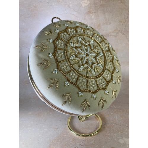 Aarza Bangle Clutch (Cream)(ST735)