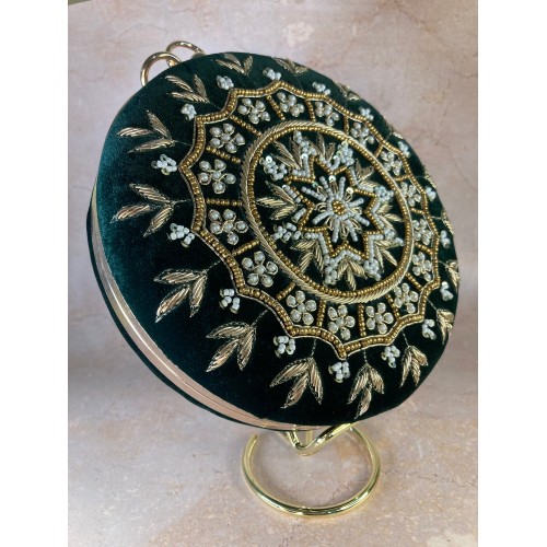 Aarza Bangle Clutch (Green) (ST735)