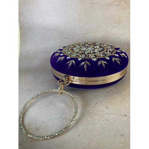 Aarza Bangle Clutch (Purple)(ST735)