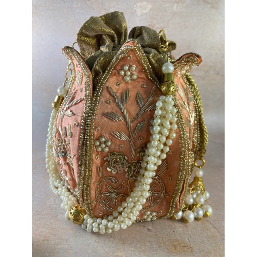 Pari (Potli Bag) (Peach) (ST268)