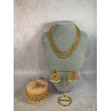 Astha Gold Plated and Kundan Set (ST164) Emerald