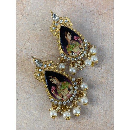 Statement Kundan Rajisthan Queen Earrings (ST748)