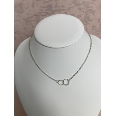 Double Circle Necklace (ST199) Silver
