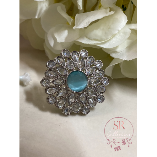 Gohar Classic Ring (ST004) Aqua