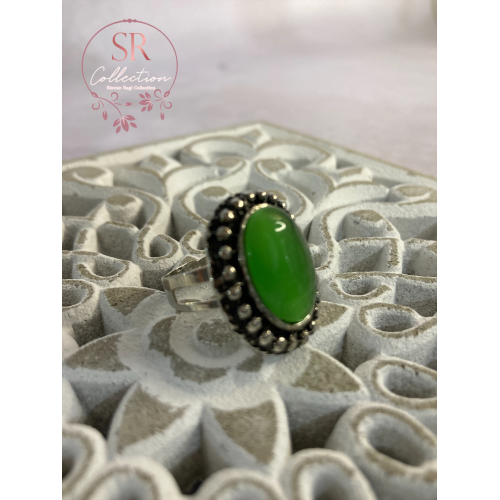 Bibi Oxidised Ring (ST093) Green