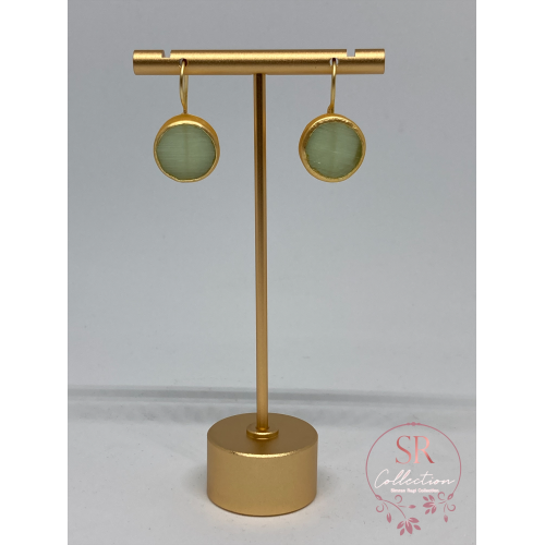 Noori Rustic Gold Plated Earrings (ST088) Mint