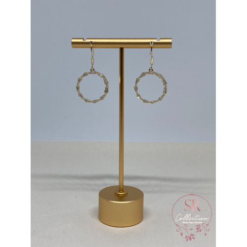 Maria Dangle Hoop Earrings (ST060)