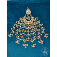 Leena Gold Plated Kundan Passa/Jhumar (ST096) Silver