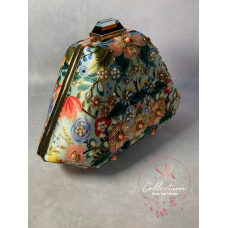 Amber (Multicoloured Floral Clutch) (ST292)