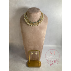 Kaab Kundan And Pearl Necklace Set (ST114)