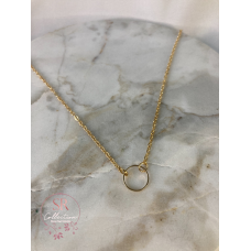 Dainty Circle Necklace (ST198) Gold