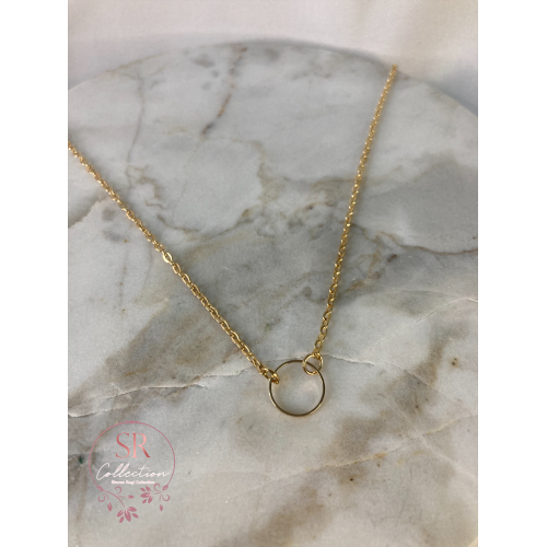 Dainty Circle Necklace (ST198) Gold