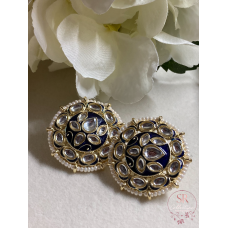 Ruhi Meenakari Stud Earrings (ST089) Blue