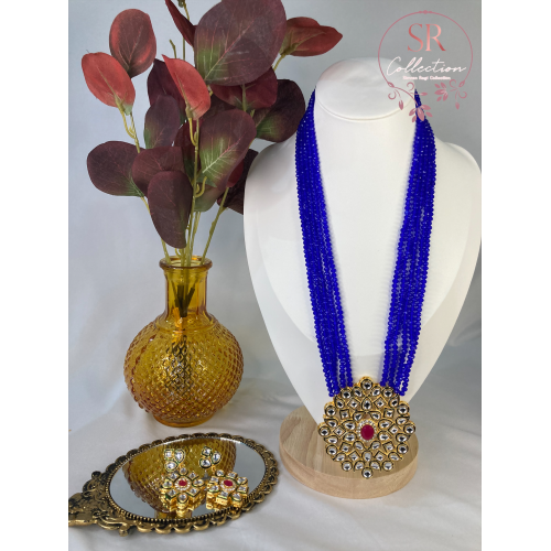 Neetu Long Mala Necklace (ST127) Royal Blue