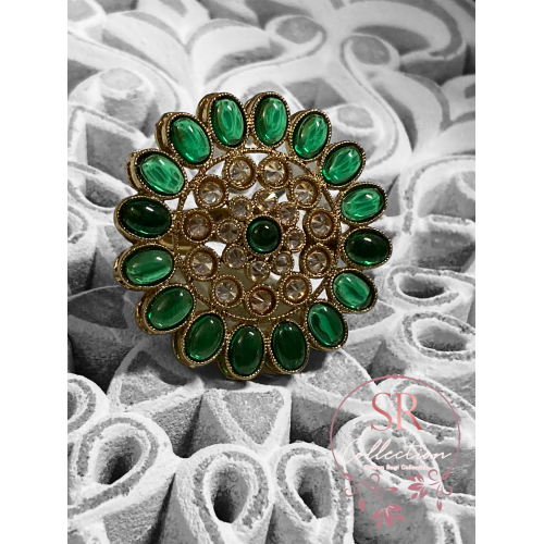 Noor Classic Antique Ring (ST005) Green