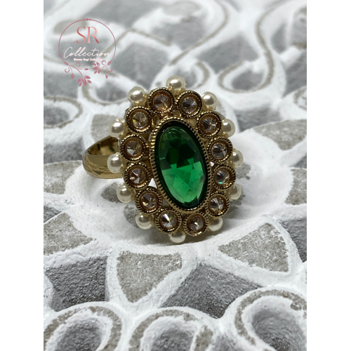 Zoya Antique Ring (ST006) Green
