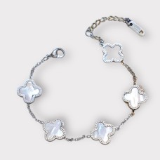 Adina Clover Bracelet (ST374) (Silver)