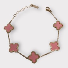 Adina Clover Bracelet (ST374) (Pink)