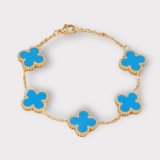 Adina Clover Bracelet (ST374) (Blue)