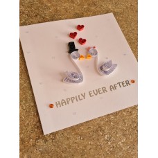 Quilled Wedding Cards, Congratulations, handmade wedding card, hand made celebration card