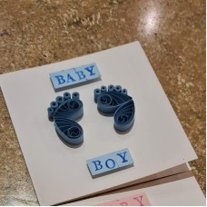 Baby boy cards, baby girl cards, new baby cards, keepsake, cards, baby shower cards, quilled cards, personalised cards