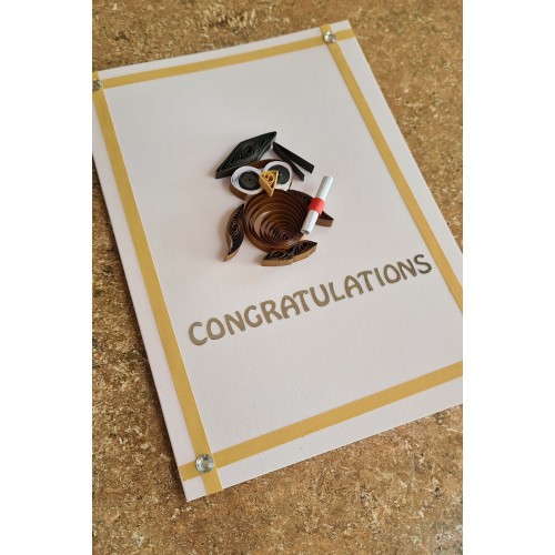 Graduation card, Quilled card, Celebration card, keepsake card, hand made with love, congratulations card