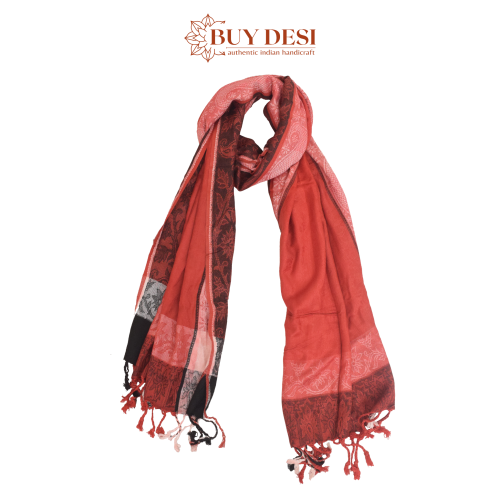 Elegant & Soft Woven Viscose Scarf / Scarves in Maroon Colour for Women