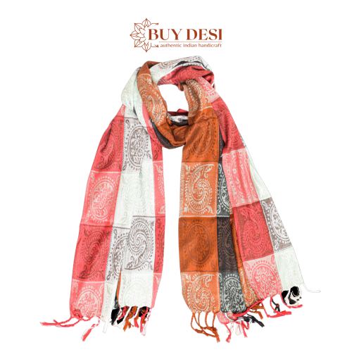 Elegant & Soft Reversible Printed Woven Viscose Scarf / Scarves for Women