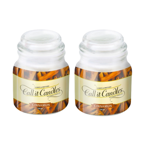 Hand Poured Cinnamon Bell Jar Candles Set of 2