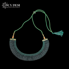 Beautiful Handmade Multi Strand Green Choker Necklace for Women