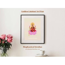 Goddess Lakshmi Art print | Wall Art |Hindu goddess | Indian art | Spiritual | Goddess of wealth |Diwali | Yoga Art | A4/A5 size | Hindu Art