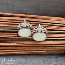 SIA Hand-carved Stone Earrings