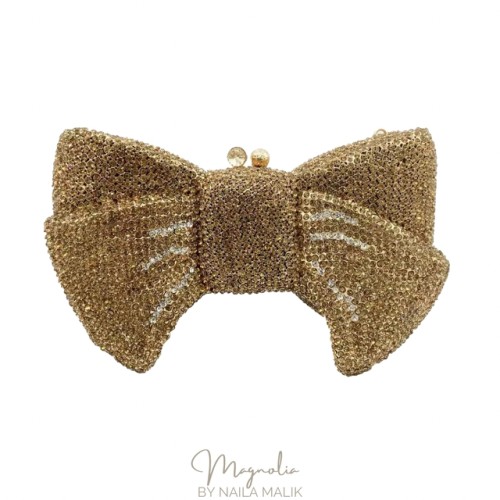 BOW Minaudière Rhinestone Evening Clutch