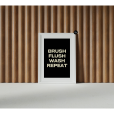 Brush Flush Wash Repeat Poster Print