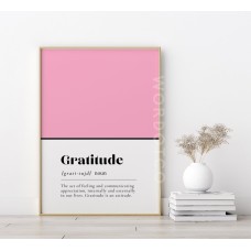 Gratitude Definition Poster Print