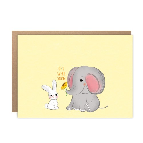 Get Well Soon Card Cute Get Better Soon Thinking of You Speedy Recovery Sympathy Card
