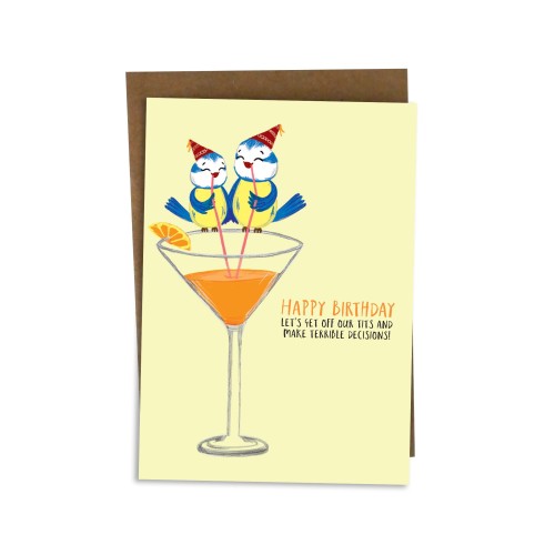 Blue Tits Funny Birthday Card Pun Happy Birthday For Best Friend Sister Her Colleague Girlfriend Partner Boyfriend Cute, BYANIKA